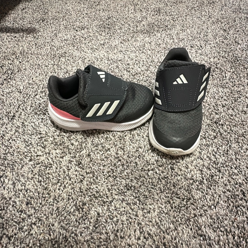 Adidas Black and White Sneakers with Classic Stripes
